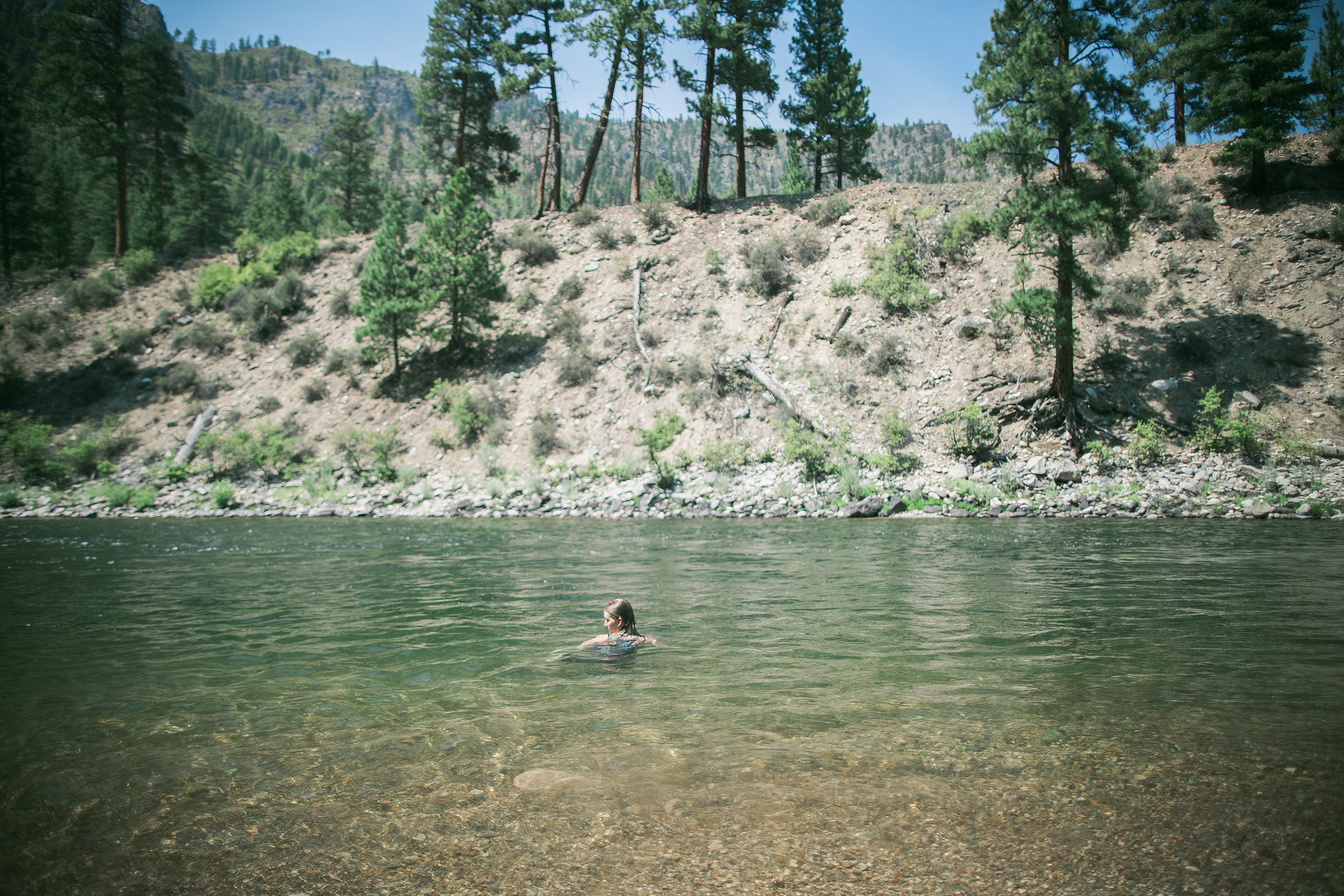 warm salmon river weather means lots of swimming