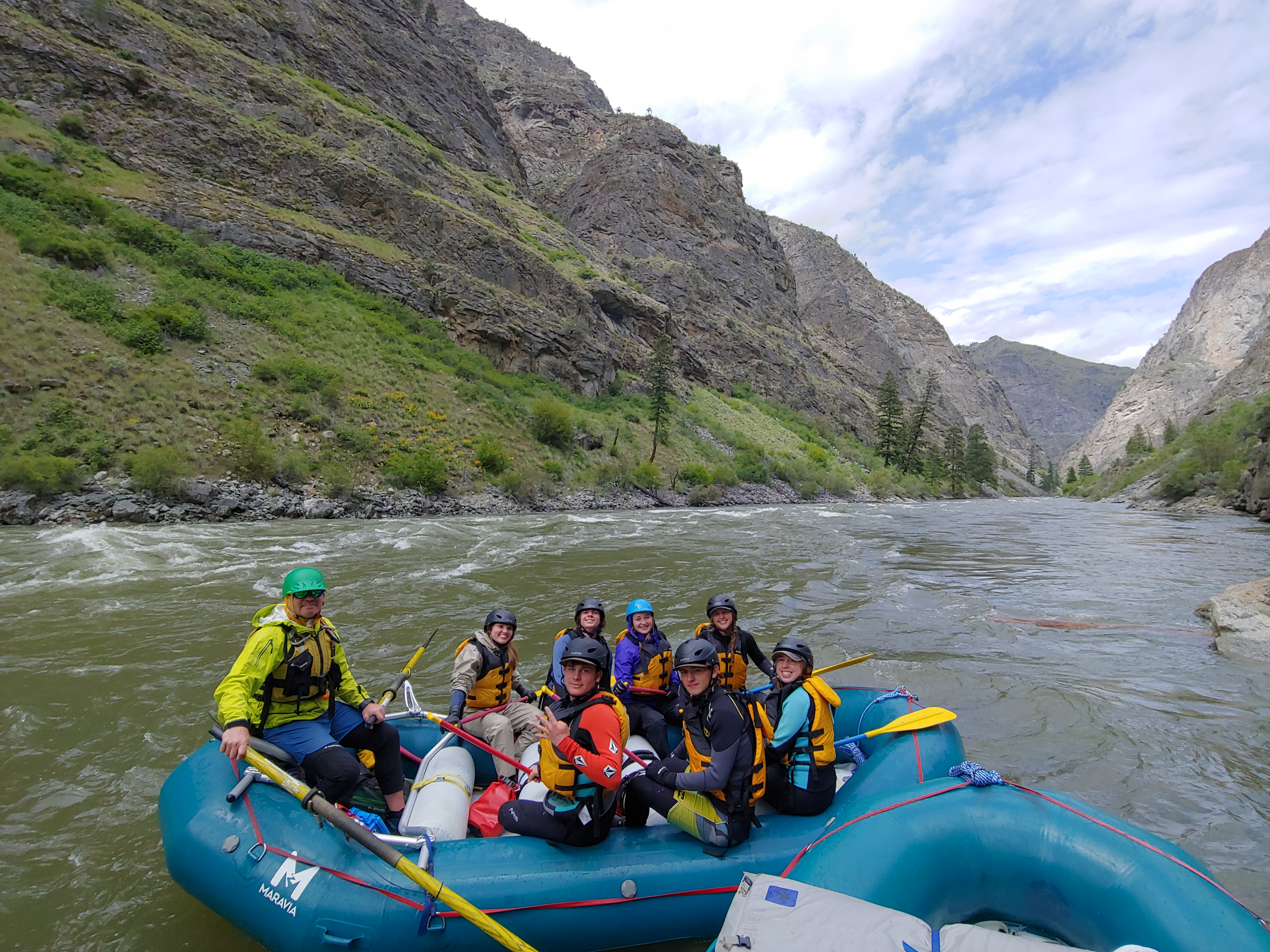 spring rafting on the middle fork of the salmon river Friends rafting in June on the Middle Fork of the Salmon River