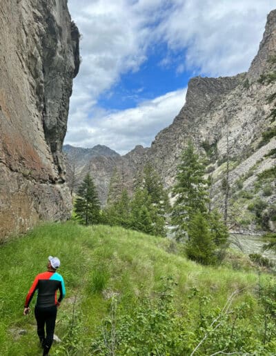 Hiking in spring on a middle fork salmon river rafting trip