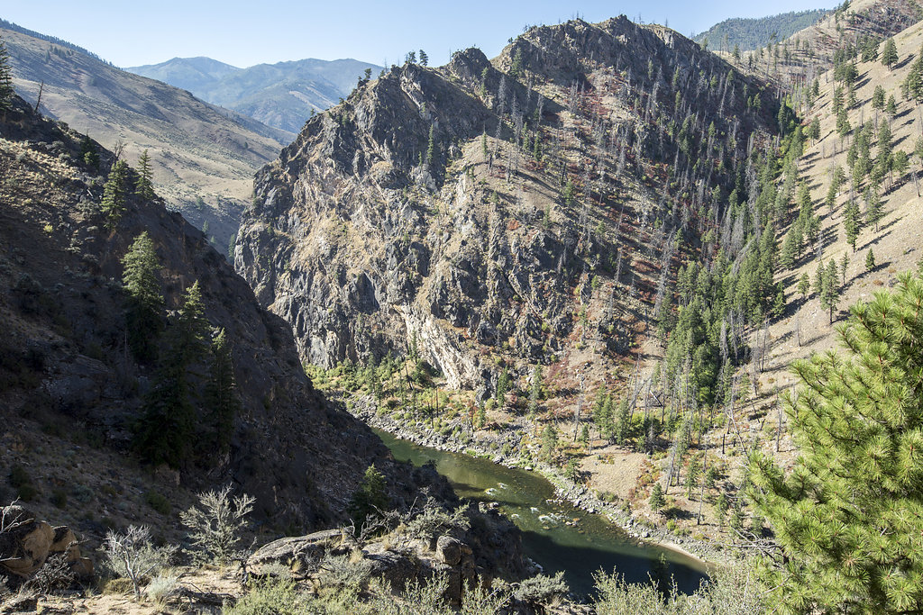 views down the canyon