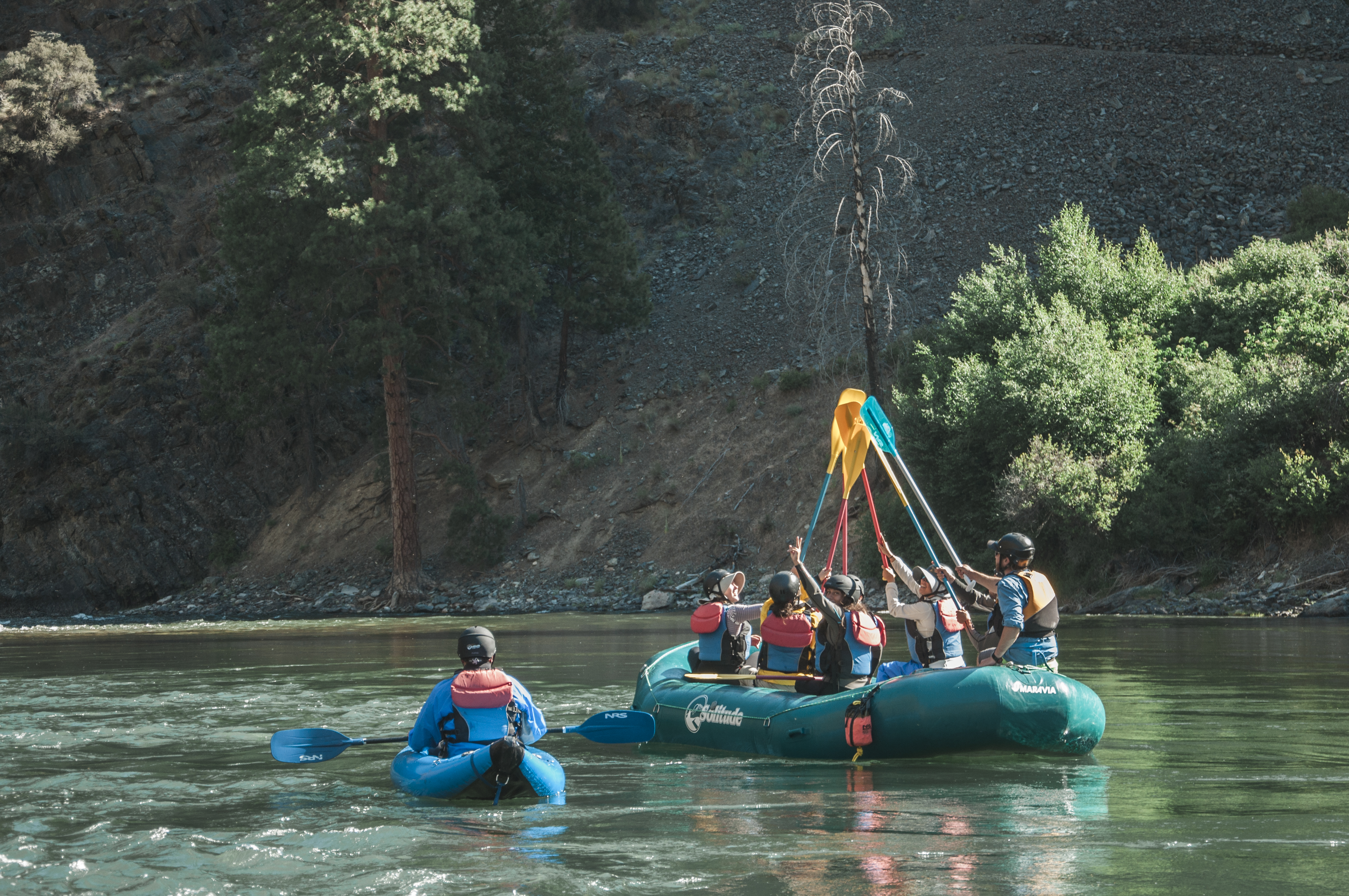enjoying each other's company on the middle fork