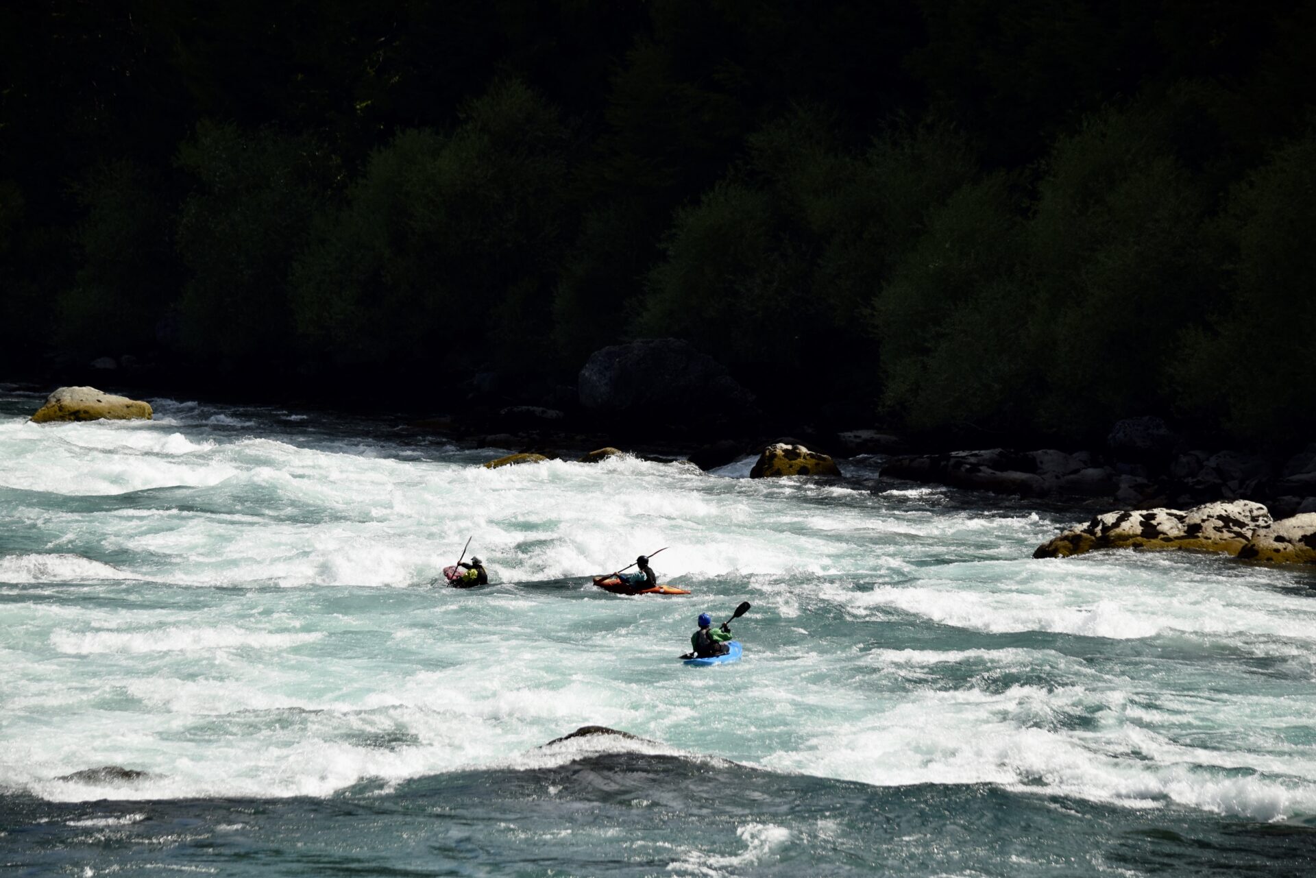 kayaking big white water