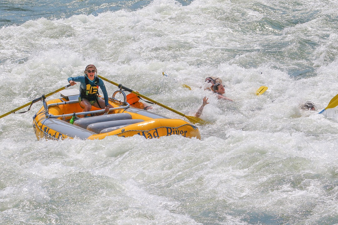 swimmers on the river