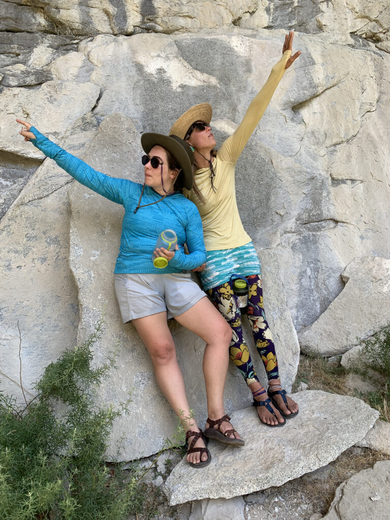 Sisters admiring the view on the Middle Fork of the Salmon.