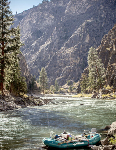 an amazing view of a fishing raft