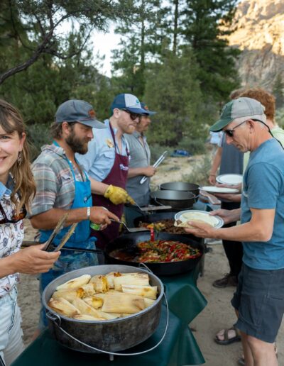 serving Mexican food to guests at during the late season