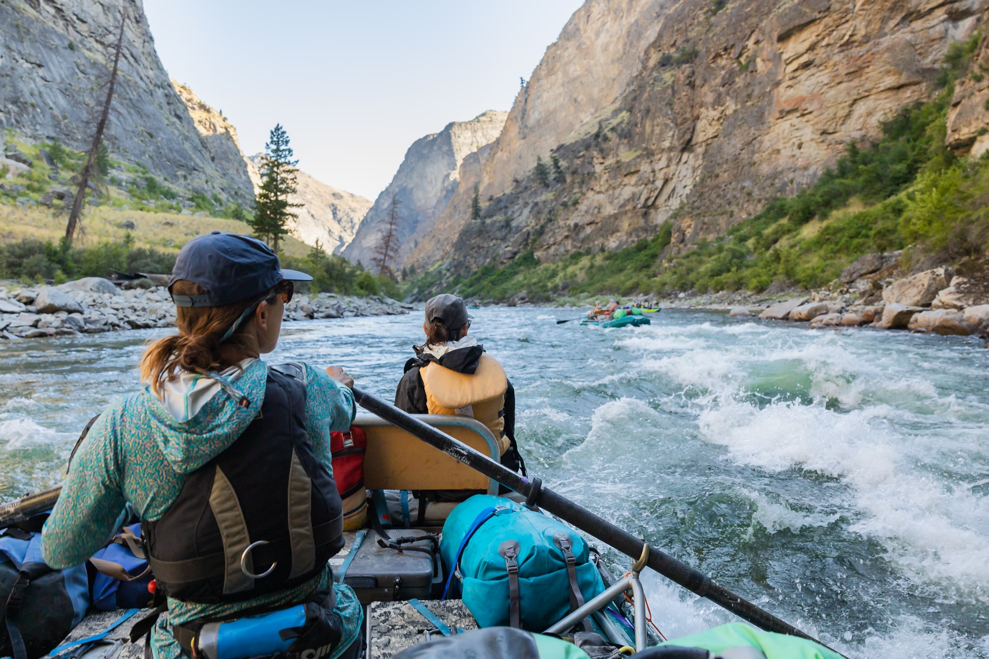 Wall creek rapid on middle fork of the salmon river
