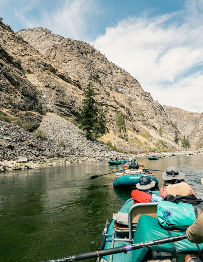 A rafting and fly fishing trip floating through the Middle Fork of the Salmon River canyon